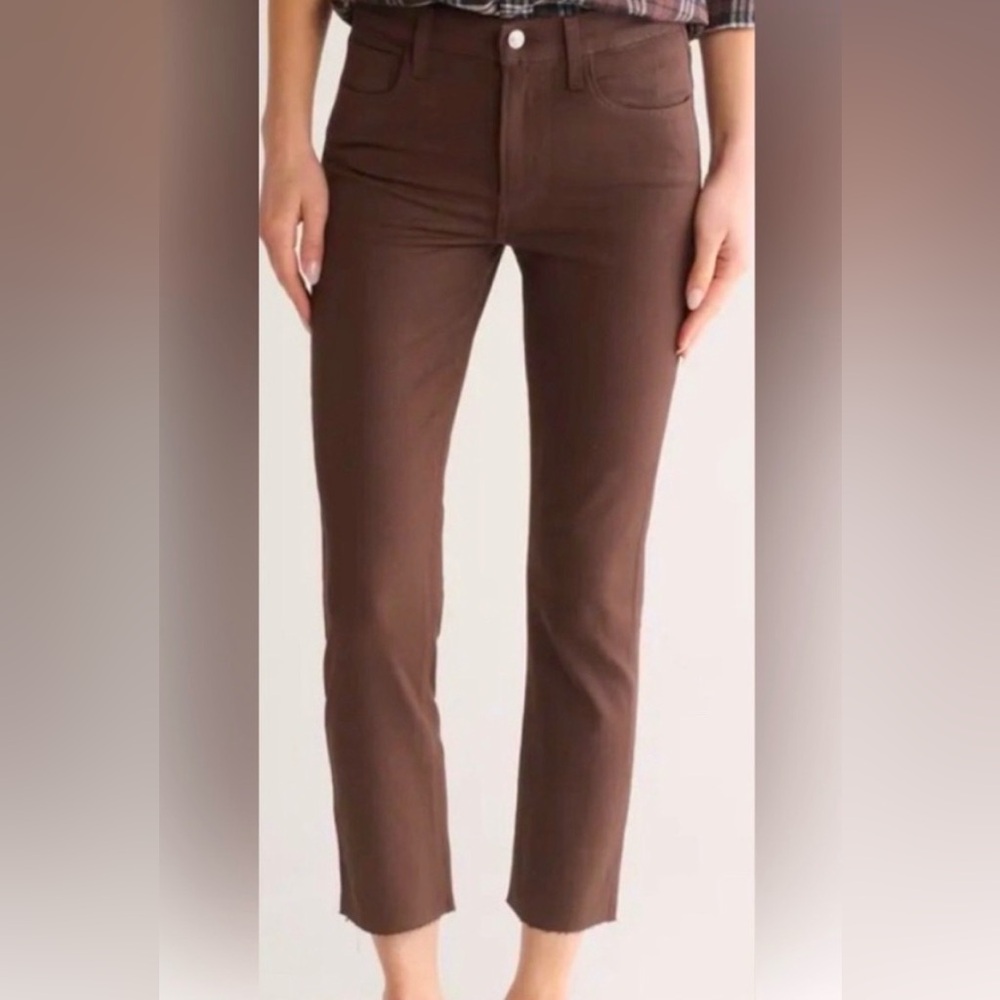 Frank & Eileen Cork High Waist Straight Leg Jeans Chocolate Brown Size 25 NWOT